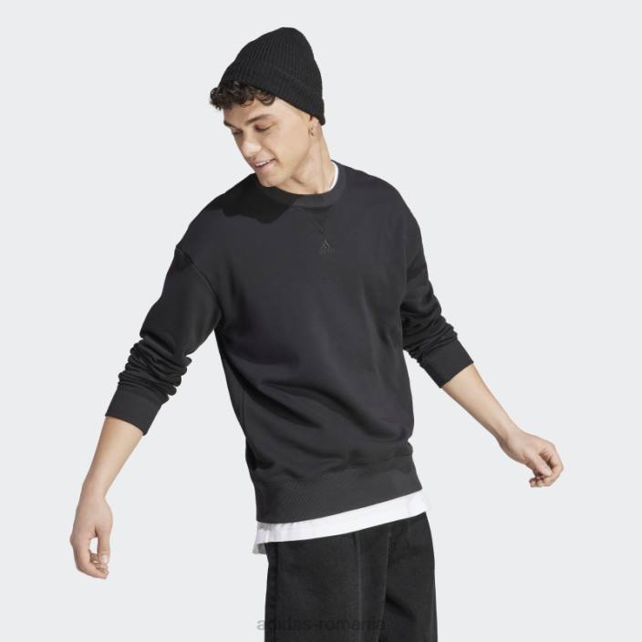 Adidas hanorac negru all szn french terry bărbați negru 2JBN3670