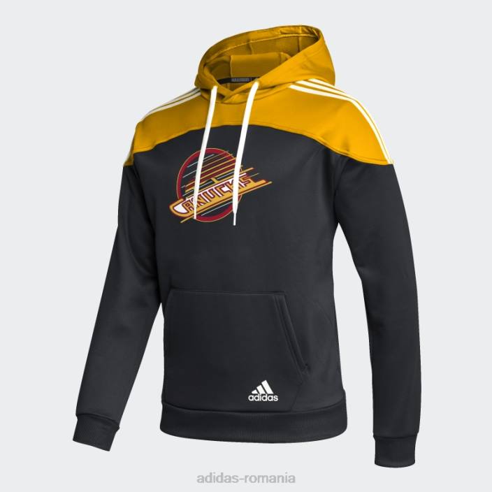 Adidas hanorac negru canucks pulover adidas bărbați negru/alb/nhl-vca-51c 2JBN7113