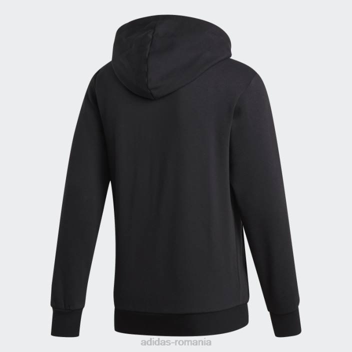 Adidas hanorac negru cu 3 dungi fleece adidas bărbați alb negru 2JBN15153