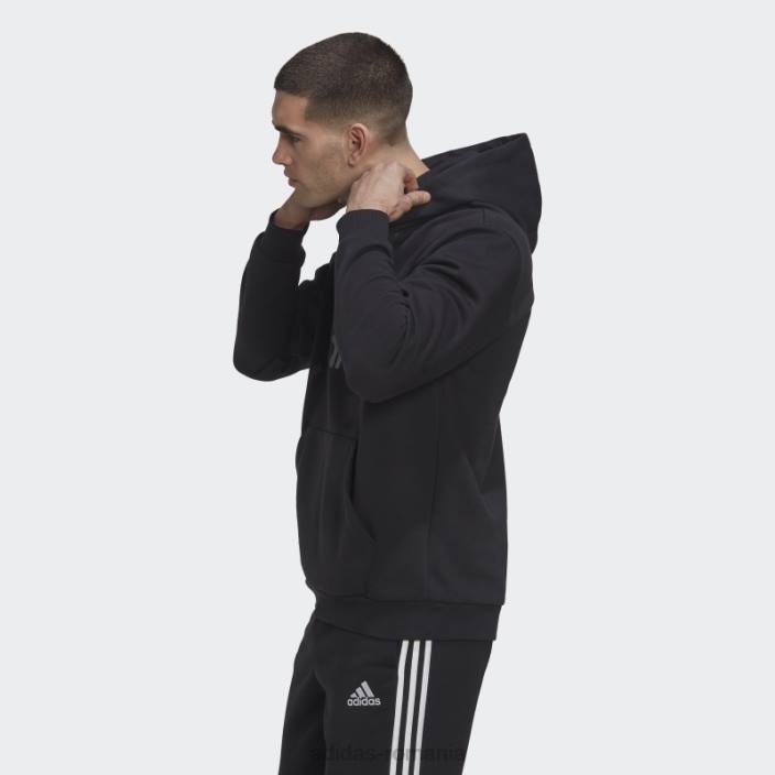 Adidas hanorac negru cu imprimeu camo, French Terry bărbați negru 2JBN6802