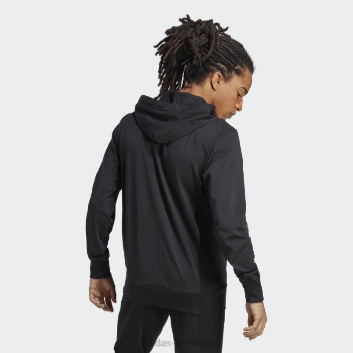 Adidas hanorac negru cu logo essentials bărbați alb negru 2JBN5698