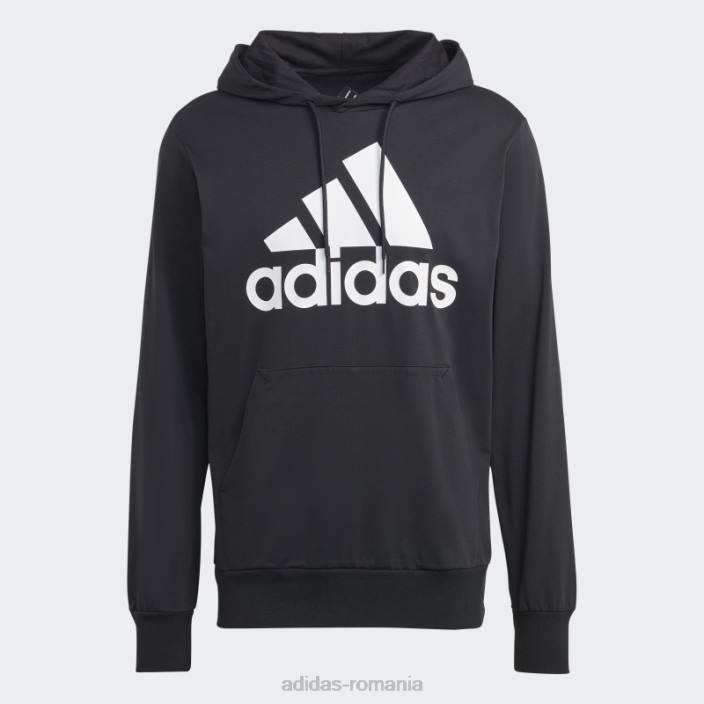 Adidas hanorac negru cu logo essentials bărbați alb negru 2JBN5698