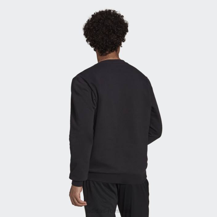 Adidas hanorac negru din fleece essentials bărbați alb negru 2JBN4835