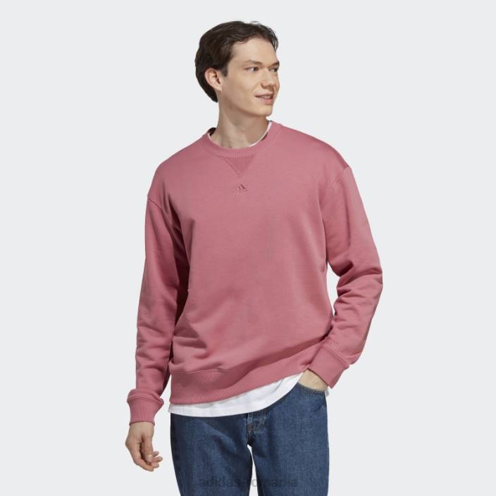 Adidas hanorac roz all szn french terry bărbați roz 2JBN5140