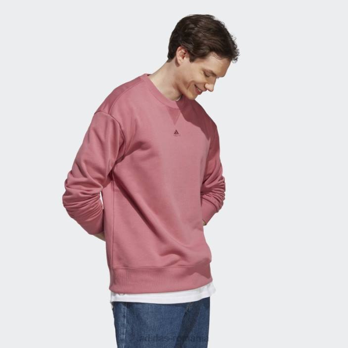 Adidas hanorac roz all szn french terry bărbați roz 2JBN5140