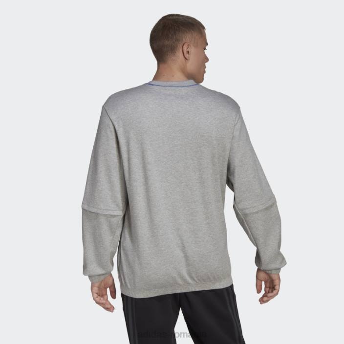Adidas hanorac ușor trvl gri mediu bărbați gri mediu 2JBN15091