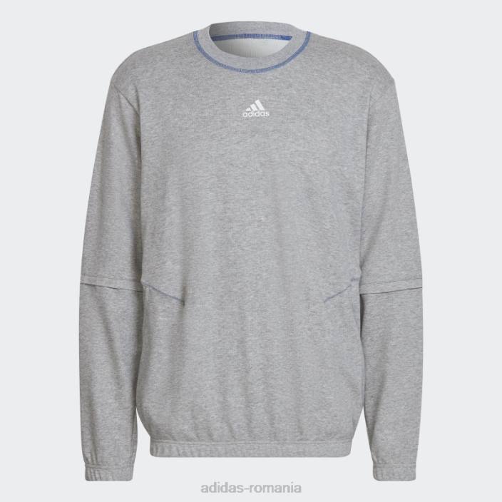 Adidas hanorac ușor trvl gri mediu bărbați gri mediu 2JBN15091