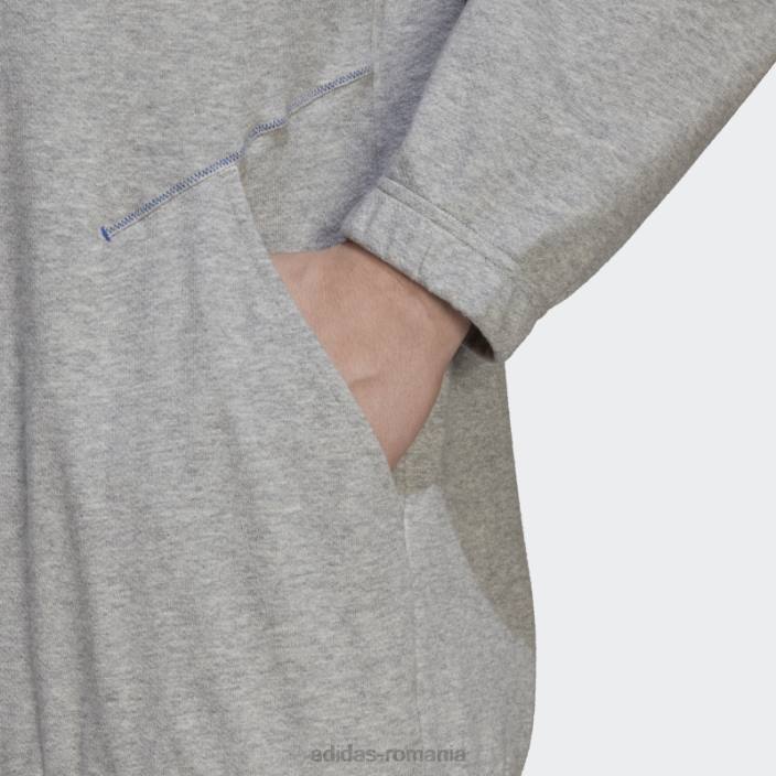 Adidas hanorac ușor trvl gri mediu bărbați gri mediu 2JBN15091