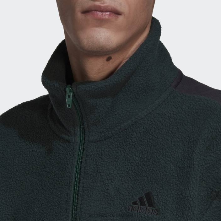 Adidas icoane verzi pentru viitor, bluză din lână polară cu 3 dungi bărbați verde 2JBN7258