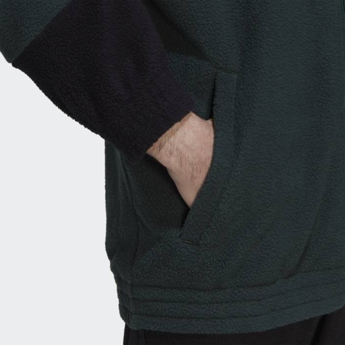 Adidas icoane verzi pentru viitor, bluză din lână polară cu 3 dungi bărbați verde 2JBN7258