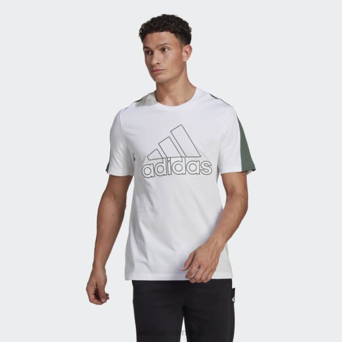 Adidas icoane viitoare brodate insignă de tricou sport alb bărbați alb 2JBN7321