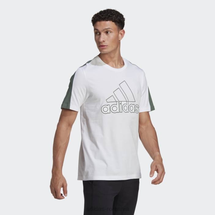 Adidas icoane viitoare brodate insignă de tricou sport alb bărbați alb 2JBN7321