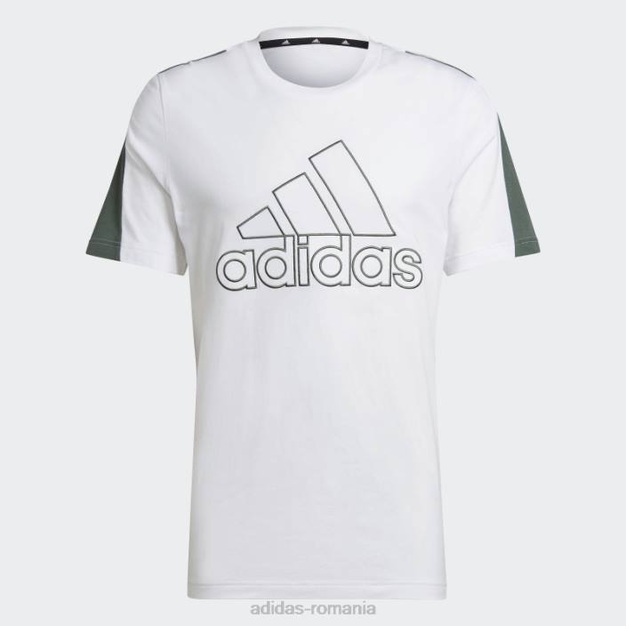 Adidas icoane viitoare brodate insignă de tricou sport alb bărbați alb 2JBN7321