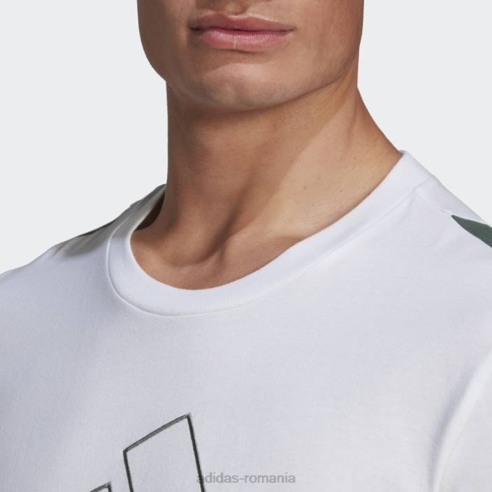 Adidas icoane viitoare brodate insignă de tricou sport alb bărbați alb 2JBN7321