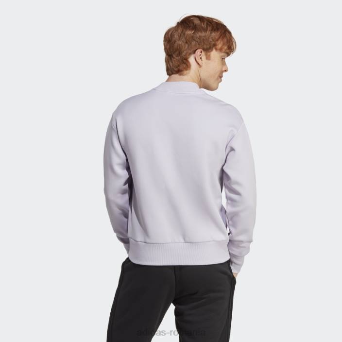 Adidas icoane viitoare insignă de echipaj sport hanorac zori argintii bărbați zori argintii 2JBN5245
