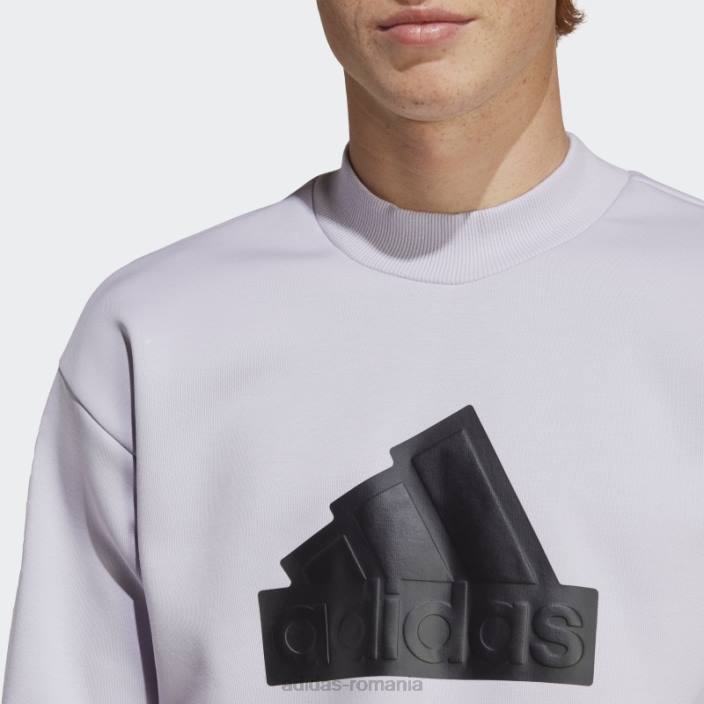 Adidas icoane viitoare insignă de echipaj sport hanorac zori argintii bărbați zori argintii 2JBN5245