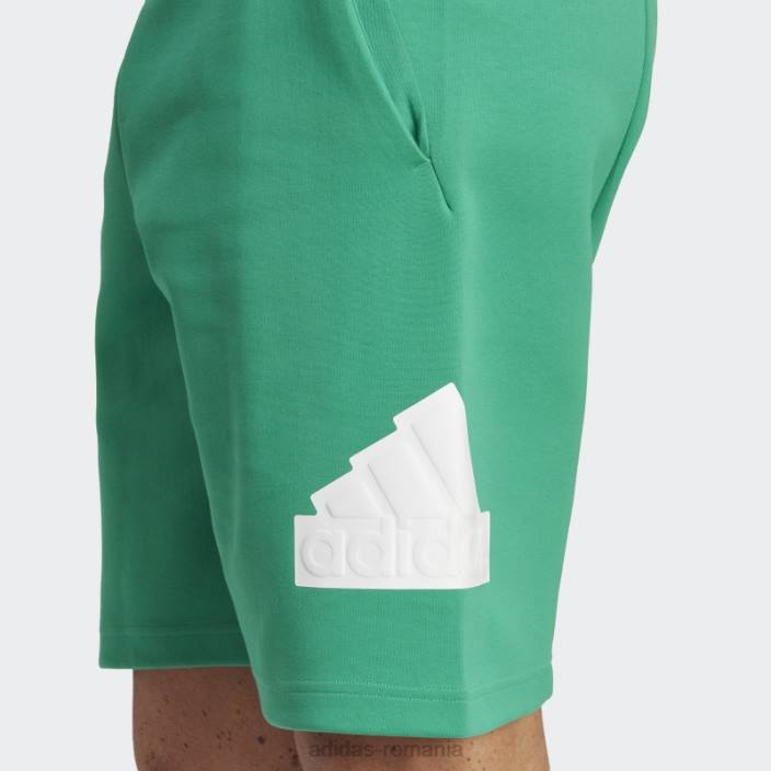 Adidas icoane viitoare insignă de pantaloni scurți sport curte verde bărbați verde curte 2JBN14485