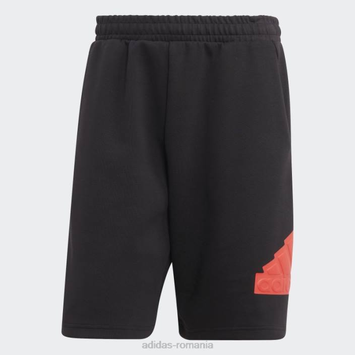 Adidas icoane viitoare insignă de pantaloni scurți sport negru bărbați negru/rosu 2JBN5887