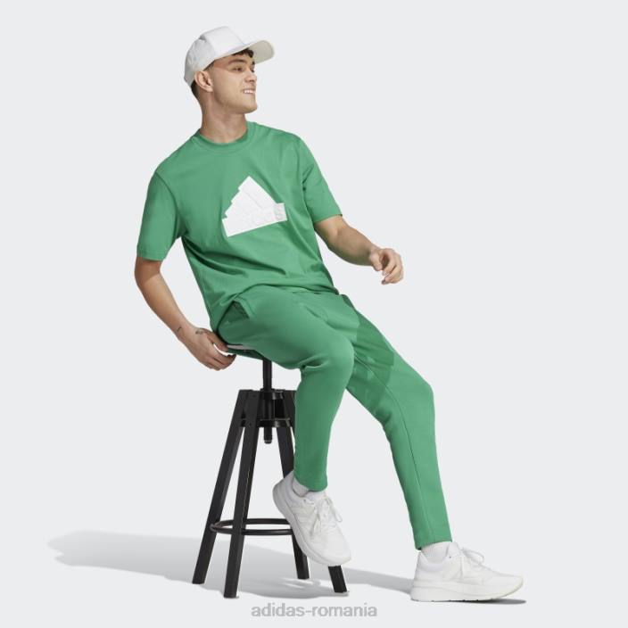 Adidas icoane viitoare insignă de pantaloni sport curte verde bărbați verde curte 2JBN6128