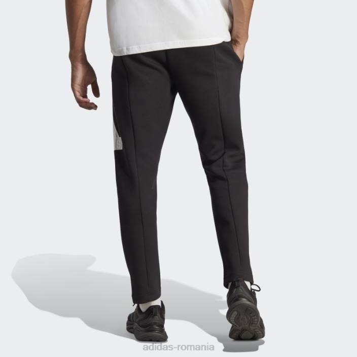 Adidas icoane viitoare insignă de pantaloni sport negru bărbați alb negru 2JBN5048