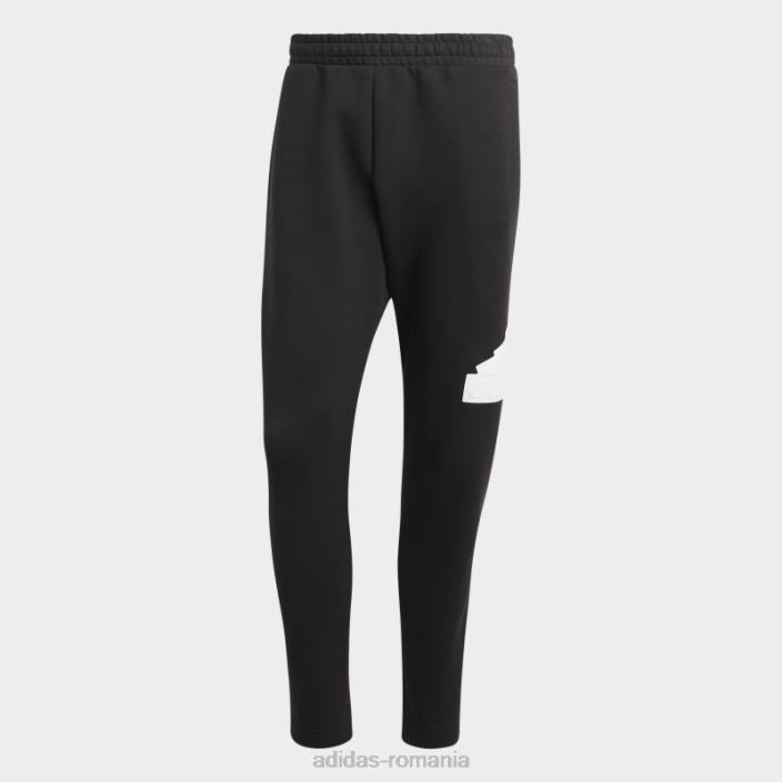 Adidas icoane viitoare insignă de pantaloni sport negru bărbați alb negru 2JBN5048