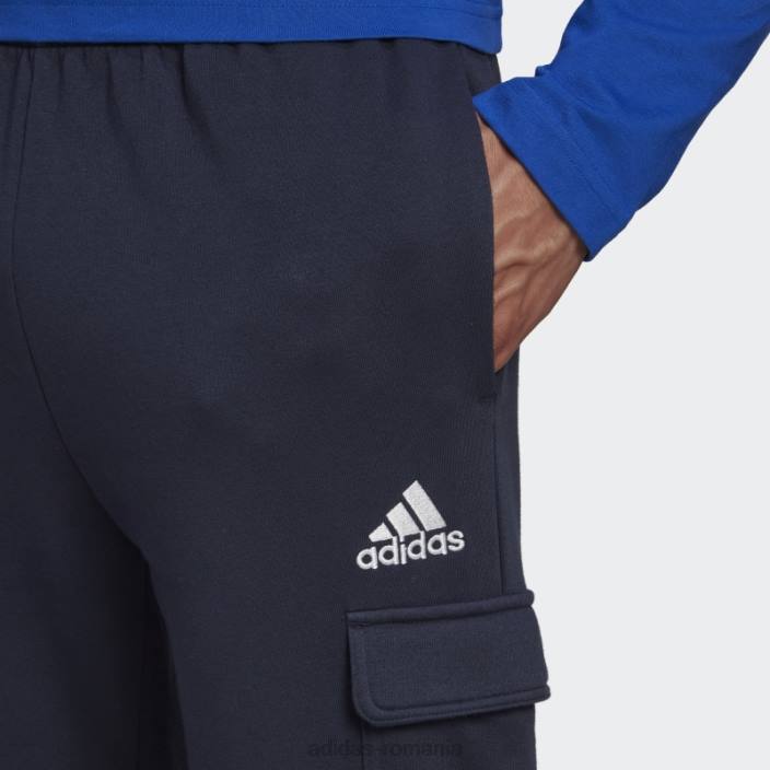 Adidas ink essentials fleece obișnuiți pantaloni cargo conici bărbați cerneală/alb 2JBN6317