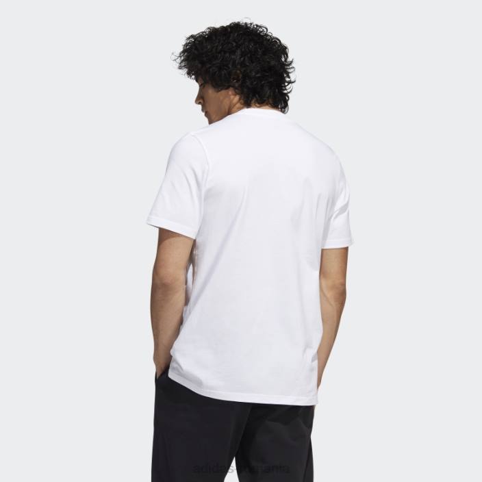 Adidas insignă din folie lichidă a tricouului grafic sport alb bărbați alb 2JBN6170