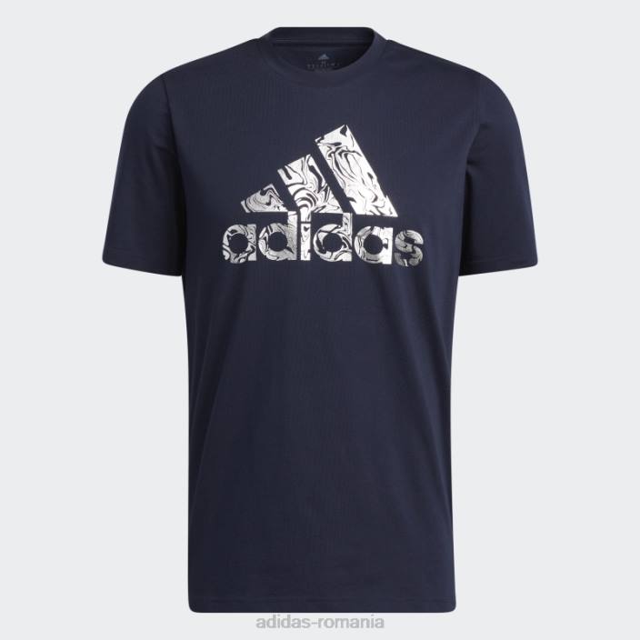 Adidas insignă din folie lichidă de cerneală pentru sport graphic tee bărbați cerneală 2JBN5234