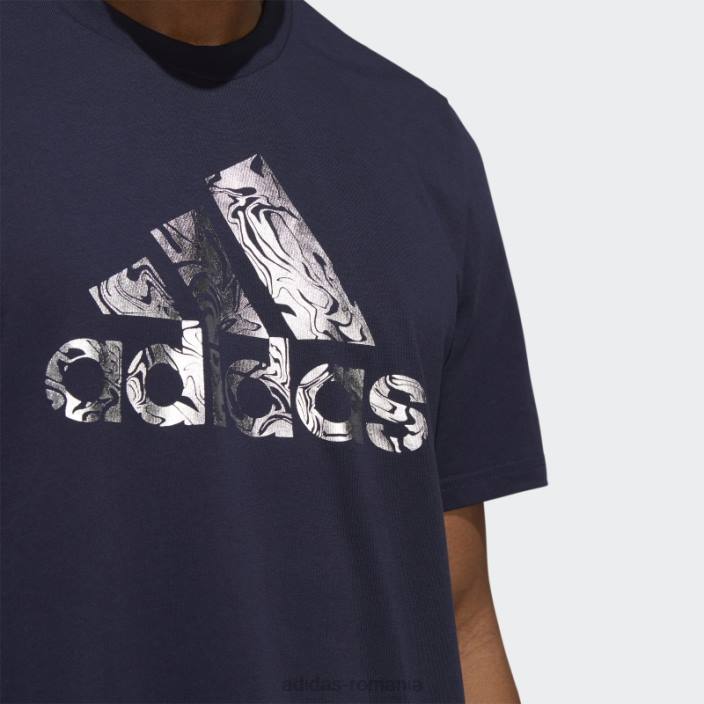 Adidas insignă din folie lichidă de cerneală pentru sport graphic tee bărbați cerneală 2JBN5234