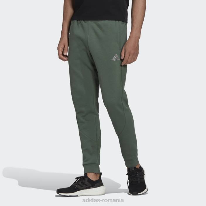 Adidas insignă fleece stadion fierbinte de sport cu manșete pantaloni oxid verde bărbați oxid verde 2JBN6637