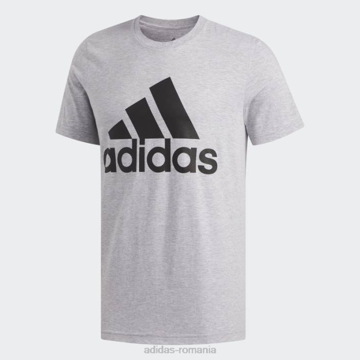 Adidas insignă gri mediu de tricou sport bărbați gri mediu 2JBN6851