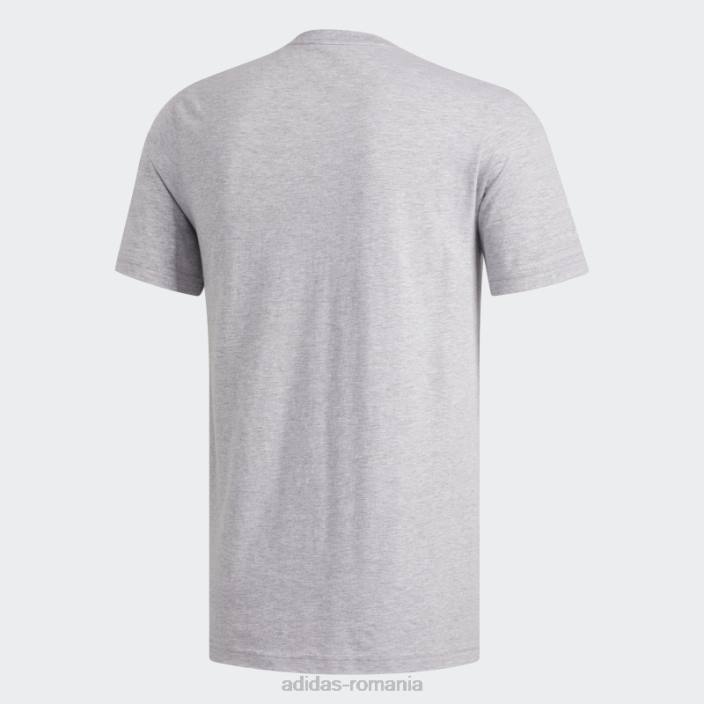 Adidas insignă gri mediu de tricou sport bărbați gri mediu 2JBN6851