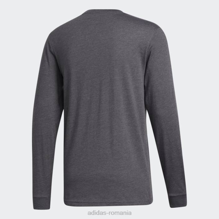 Adidas insigna de culoare gri închis a tricouului sport bărbați erica gri închis 2JBN6875