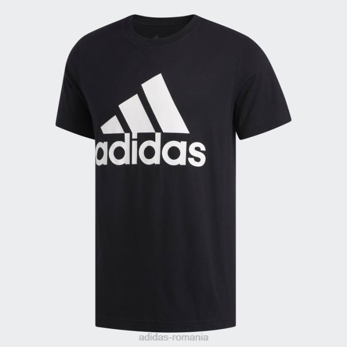 Adidas insigna de tricou sport alb bărbați alb negru 2JBN6858