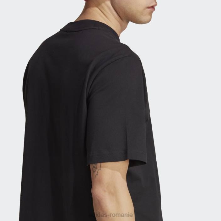 Adidas insigna neagră cu icoane viitoare ale tricouului sport bărbați negru/rosu 2JBN5860