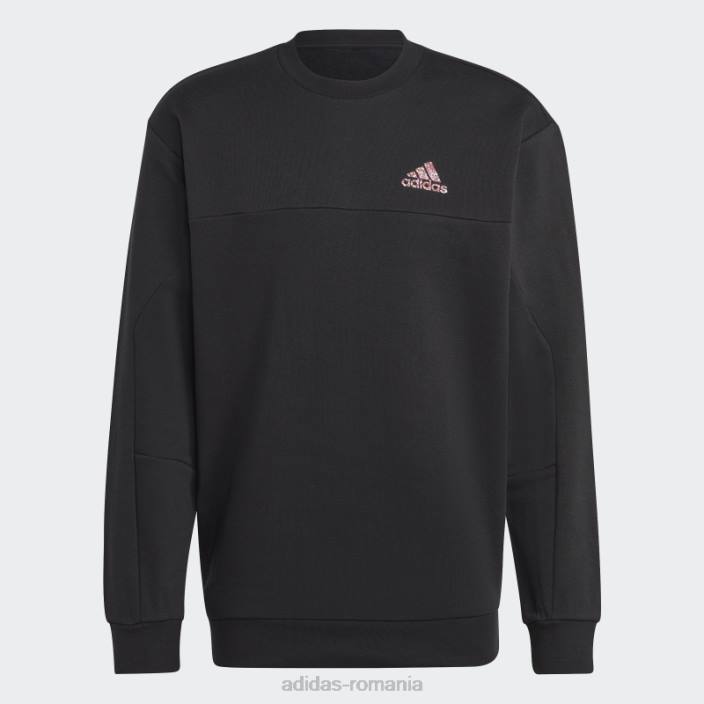 Adidas insigna neagră din lână pentru stadion a hanoracului sport bărbați negru 2JBN6592