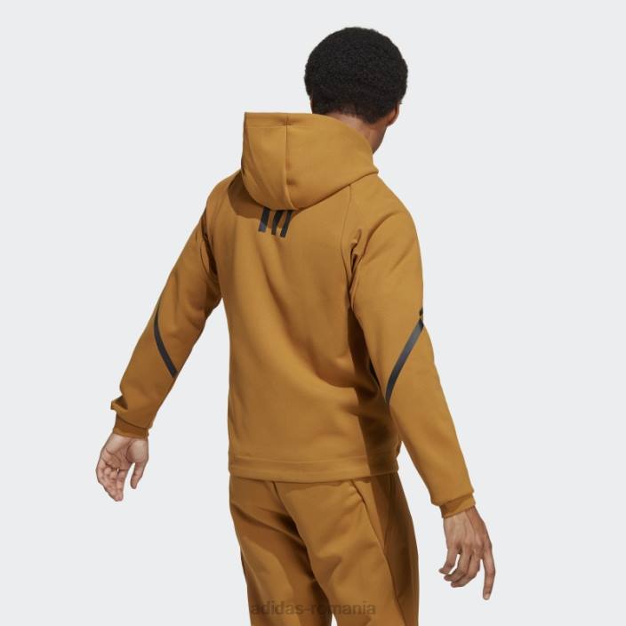 Adidas jachetă adidas premium cu fermoar complet proiectată în bronz pentru 4 zile bărbați bronz 2JBN5193
