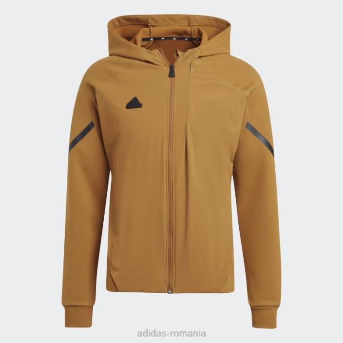 Adidas jachetă adidas premium cu fermoar complet proiectată în bronz pentru 4 zile bărbați bronz 2JBN5193