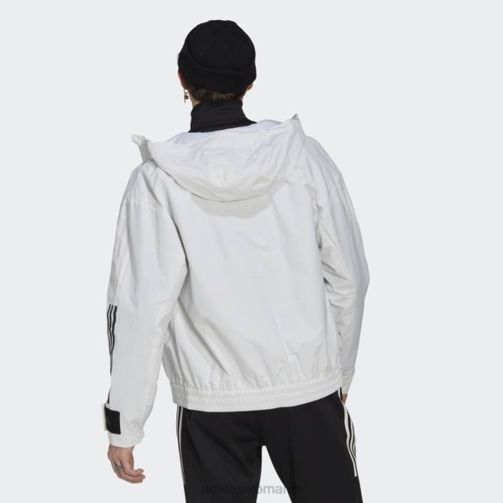 Adidas jachetă albă cu 3 dungi adidas bărbați alb 2JBN15021