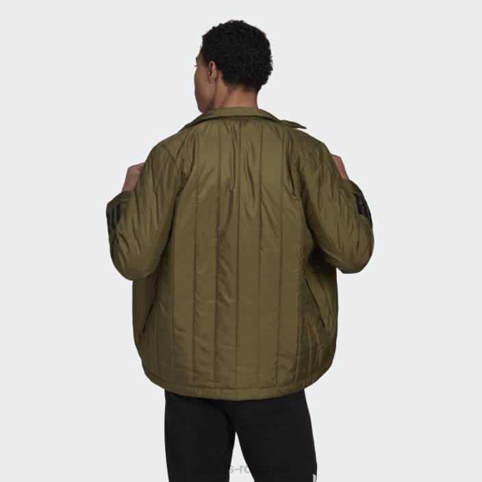 Adidas jachetă cămașă lite itavic 3 dungi olive bărbați măsline 2JBN6967