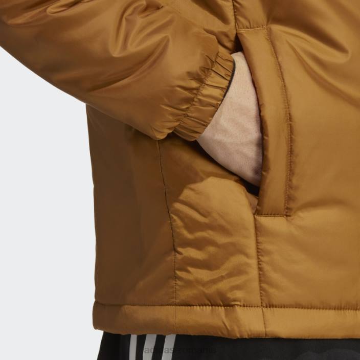 Adidas jachetă cu glugă izolată essentials bronz bărbați bronz 2JBN13760