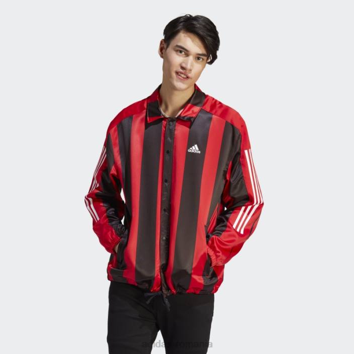 Adidas jachetă de antrenori din satin stacojiu adidas bărbați stacojiu 2JBN5091
