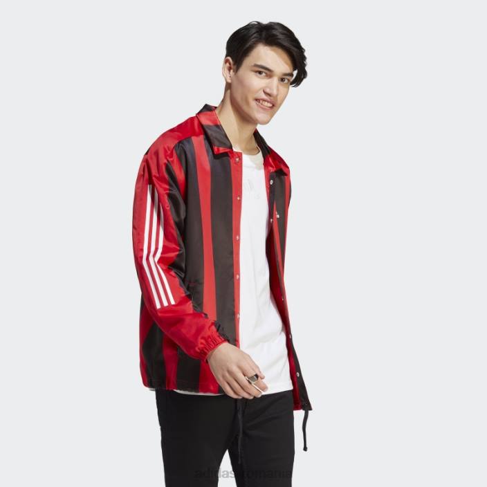 Adidas jachetă de antrenori din satin stacojiu adidas bărbați stacojiu 2JBN5091
