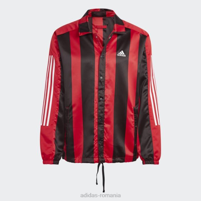 Adidas jachetă de antrenori din satin stacojiu adidas bărbați stacojiu 2JBN5091