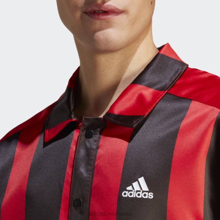 Adidas jachetă de antrenori din satin stacojiu adidas bărbați stacojiu 2JBN5091