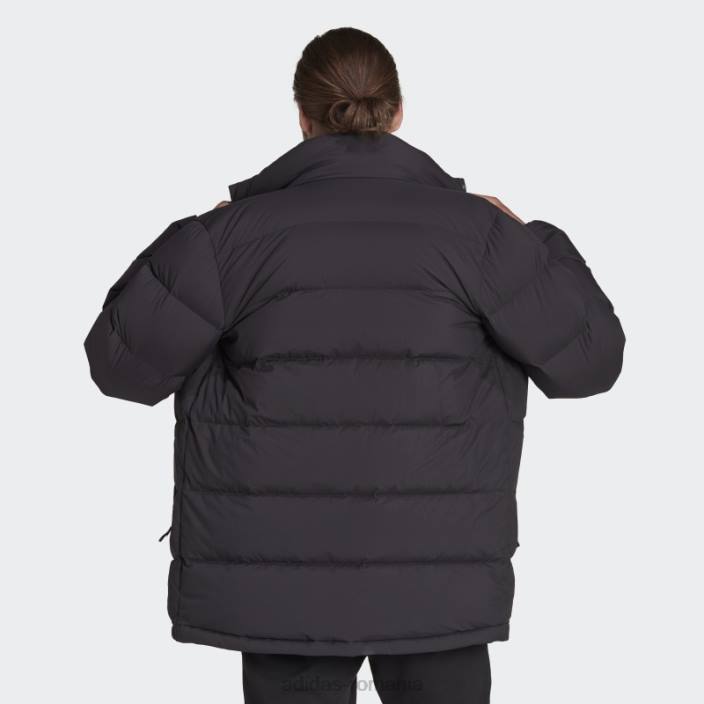 Adidas jachetă de puf de lungime medie helionic neagră bărbați negru 2JBN6787