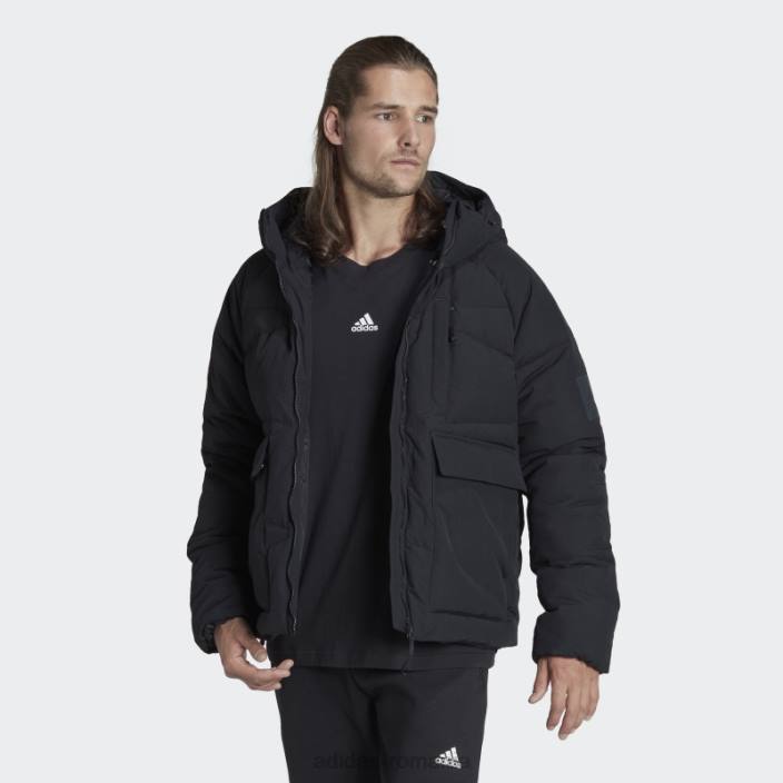 Adidas jachetă de puf mare neagră bărbați negru 2JBN6932