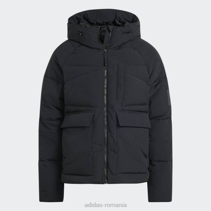 Adidas jachetă de puf mare neagră bărbați negru 2JBN6932