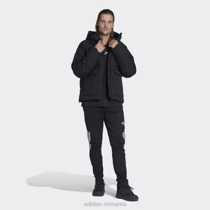 Adidas jachetă de puf mare neagră bărbați negru 2JBN6932
