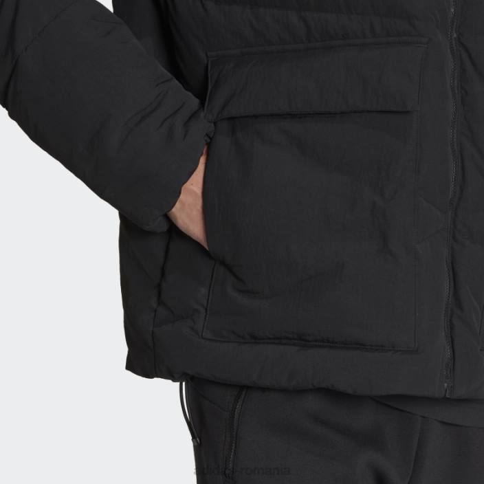 Adidas jachetă de puf mare neagră bărbați negru 2JBN6932
